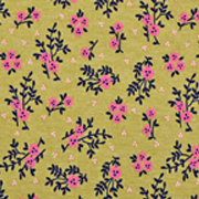 Jerseystoff Bl�mchen, rosa gr�ngelb