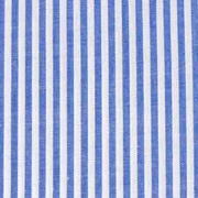 Baumwollstoff Streifen 3 mm garngef�rbt, mittelblau weiss