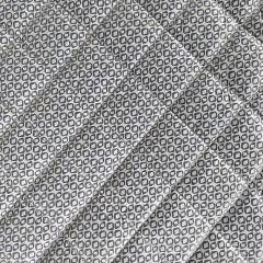 RESTST�CK 50 cm Steppstoff abstrakte Kringel wattiert, grau cremewei�