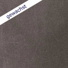 Canvas Stoff gewachst wasserabweisend uni Meterware, mattes Dunkelbraun