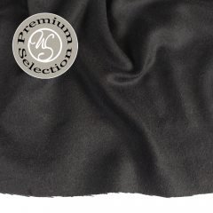 RESTST�CK 60 cm Wollstoff Woolblend weich uni schwarz - Made in Italy