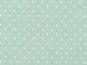 Baumwollstoff Petite Dots kleine Punkte, wei� hellgr�n