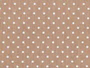 Baumwollstoff kleine Punkte Petite Dots, wei� hellbraun