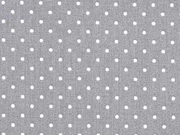 Baumwollstoff kleine Punkte Petite Dots, wei� grau