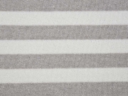Strickstoff Streifen Glitzer 2 cm, taupe wei�