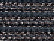 RESTST�CK 145 cm Plissee Stoff Glitzer Querstreifen, kupfer schwarz