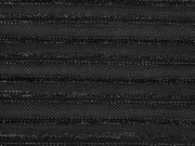 Plissee Stoff Glitzer Streifen quer, schwarz