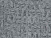 RESTST�CK 150 cm dicker Strickstoff St�bchen Muster, grau