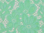 elastische Spitze Blumen Meterware-hellgr�n (mint)