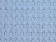 Frottee Stoff Waffelmuster XL Meterware, dusty blue