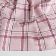 Flanell Stoff Karomuster karierter Baumwollstoff, dunkelaltrosa grau rosa