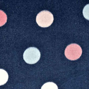 Wellnessfleece Punkte, rosa hellrosa mint dunkelblau meliert