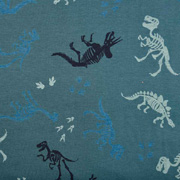 Jerseystoff Dinosaurier Skelett, dunkelgr�n