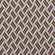 Jerseystoff Jacquard Strickjersey grafisches Muster, creme hellbraun schwarz