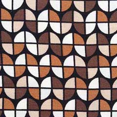 Viskose Twillstoff grafisches Muster Webware, braun beige schwarz