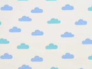 French Terry Sweat Wolken Boho, hellblau cremewei�