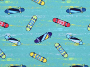 RESTST�CK 150 cm Sweat Stoff French Terry Skateboards, aquamarin