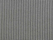 Strickstoff Baumwolle Halbpatent gerippt, grau