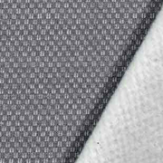 Jacquard Sweatstoff Drizzle K�stchenmuster, wei� grau