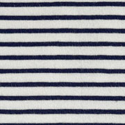 Jersey Stoff Streifen, dunkelblau cremewei�