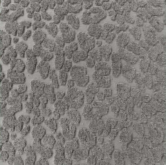 Sweat Frottee Stoff Leopardenmuster, taupe (graubraun)