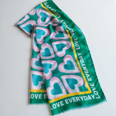 Halstuch Schal Everyday Love, gr�n rosa