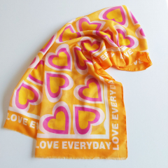 Halstuch Schal Everyday Love, pink orange gelb