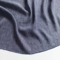 Viskose-Leinen Stoff weich fallend dunkelblau – Twill Sommerstoff f�r Blusen, Kleider & Hosen