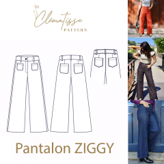 Papierschnittmuster ZIGGY High Waist Hose - Clematisse Pattern