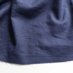 Leinenstoff uni Marineblau Meterware