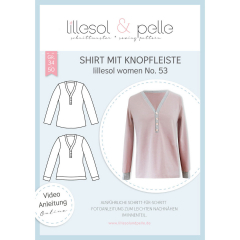 Papierschnittmuster Shirt mit Knopfleiste Lillesol Woman No.53
