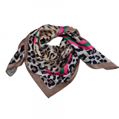 Halstuch Leoparden Muster Streifen, schwarz beige wei� pink gr�n