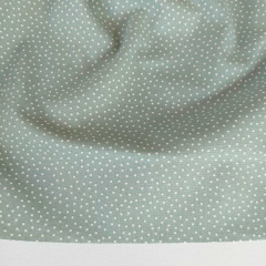 Baumwollstoff kleine Punkte Naturwei� Mintgr�n