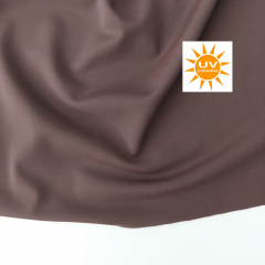 Badeanzugstoff Bikinistoff Meterware Funktionsjersey uni, braun