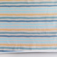 Jerseystoff Baumwolljersey Streifen - mint hellblau beige