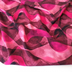 Viskose Twill Stoff Meterware – Wellenmuster ECOVERO