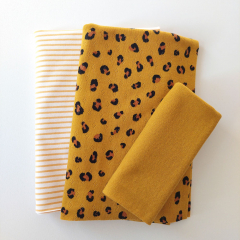 Bundle Stoffpaket Leo Streifen ockergelb schwarz