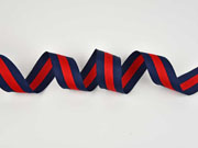 gestreiftes Webband 4 cm breit, rot navy