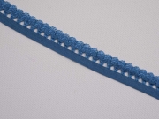 elastisches Band mit R�schenrand 1.5 cm, jeansblau