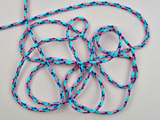 geflochtene Kordel 4 mm t�rkis pink blau