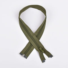 Rei�verschluss teilbar 50 cm, dunkelkhaki