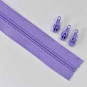 endlos Rei�verschluss Meterware 3 mm + 3 Schieber, flieder