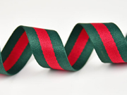 Gurtband Streifen 3 cm, gr�n rot gr�n