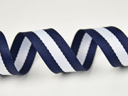 Gurtband Streifen 3 cm, navy wei� navy