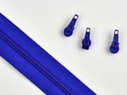 endlos Rei�verschluss Meterware 3 mm + 3 Schieber, kobaltblau