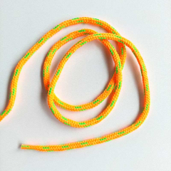 Kordelband geflochten 4 mm, orange hellgr�n