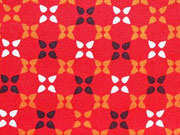 RESTST�CK 94 cm Baumwollstoff Kreuzblumen, rot