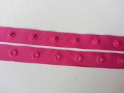 Druckerband-Druckknopfband Abstand 2,5 cm, pink
