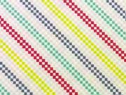 RESTST�CK 147 cm Jersey Rauten/diagonal Streifen - rosa/bunt