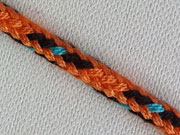 Kordelband 6 mm, orange schwarz t�rkis